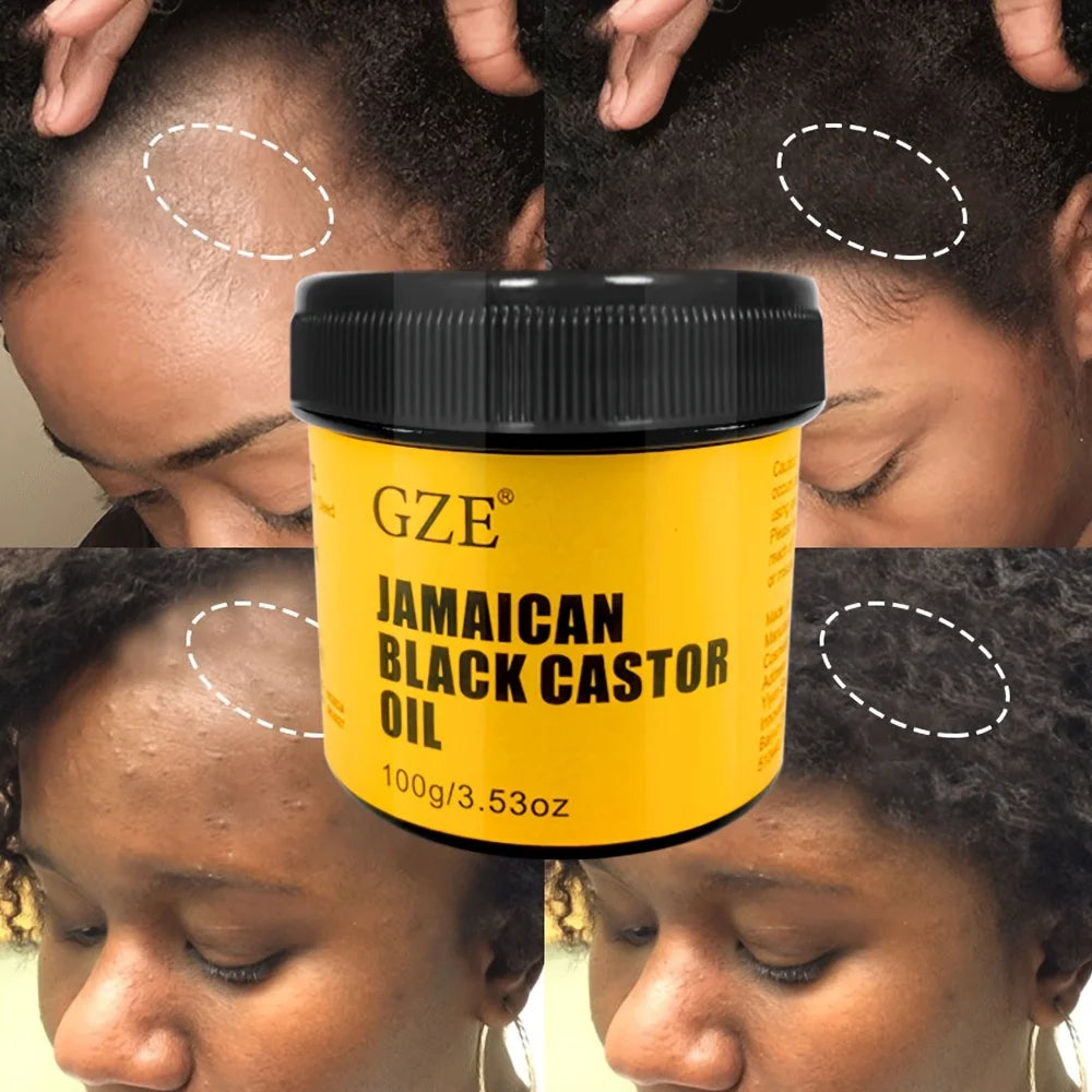 GZE JAMAICAN Black Castor Oil Pure Cold-Pressed for Hair Growth, Skin Moisturizing and Scalp Health - Promoting Thick Hair (Copy)