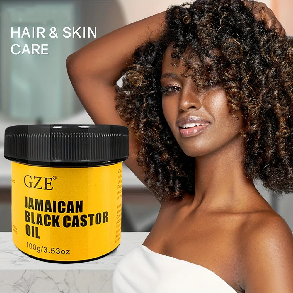 GZE JAMAICAN Black Castor Oil Pure Cold-Pressed for Hair Growth, Skin Moisturizing and Scalp Health - Promoting Thick Hair (Copy)