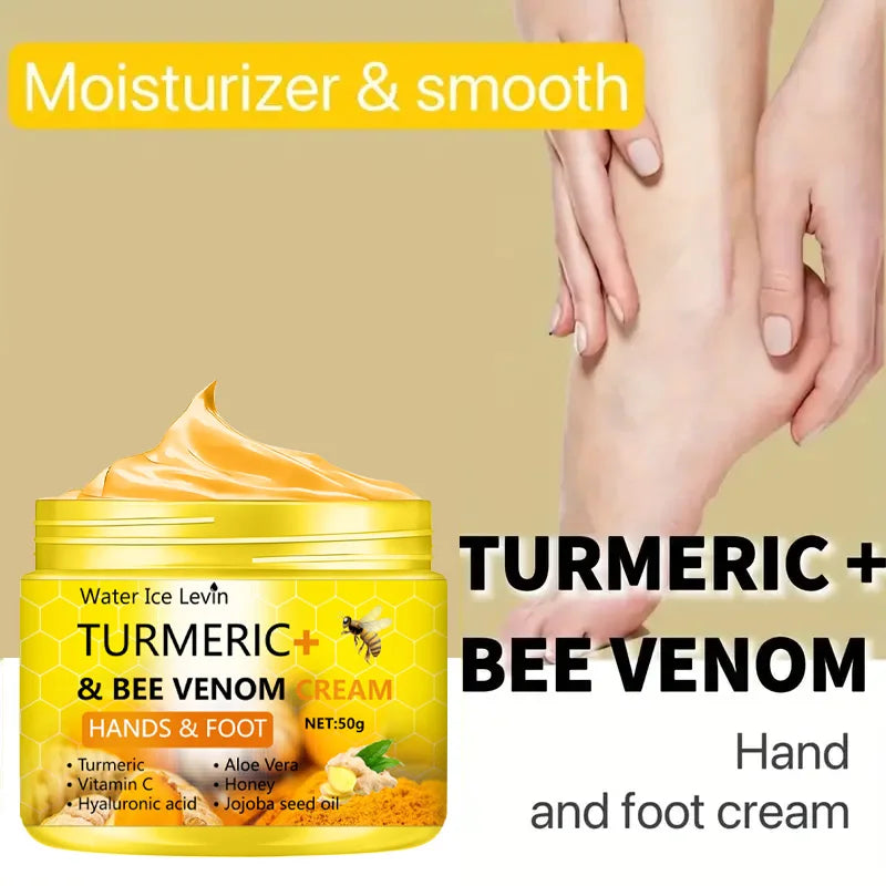 Turmeric Bee Venom Anti-Drying Crack Foot Cream Hand Cracked Repair Skin Removal Care Cream Dead Feet Hand Skin 50g (Copy 2)