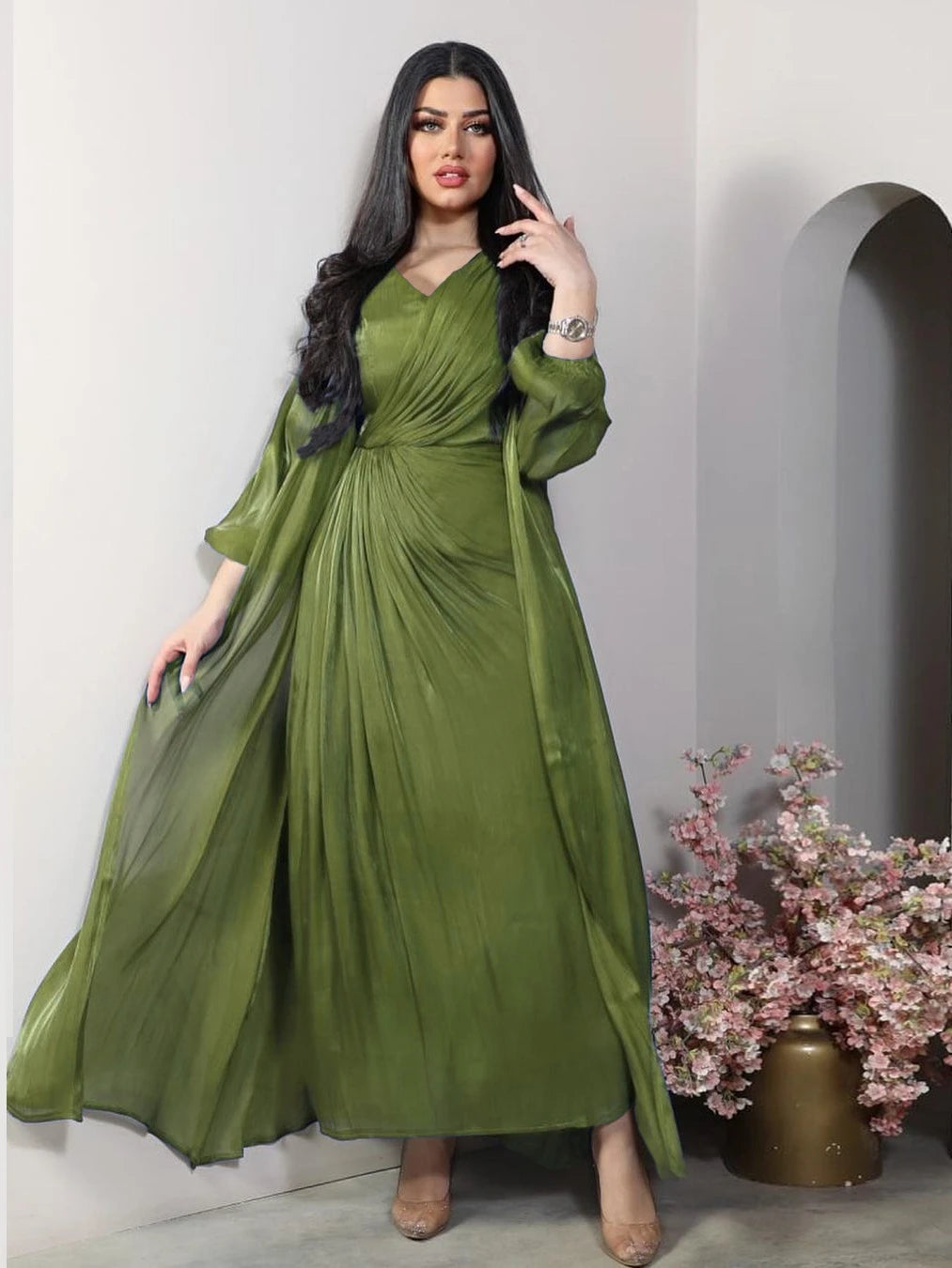 Elegant White Summer Floral Dress (Copy)