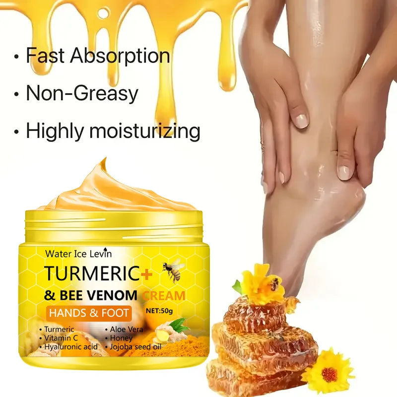 Turmeric Bee Venom Anti-Drying Crack Foot Cream Hand Cracked Repair Skin Removal Care Cream Dead Feet Hand Skin 50g (Copy 2)