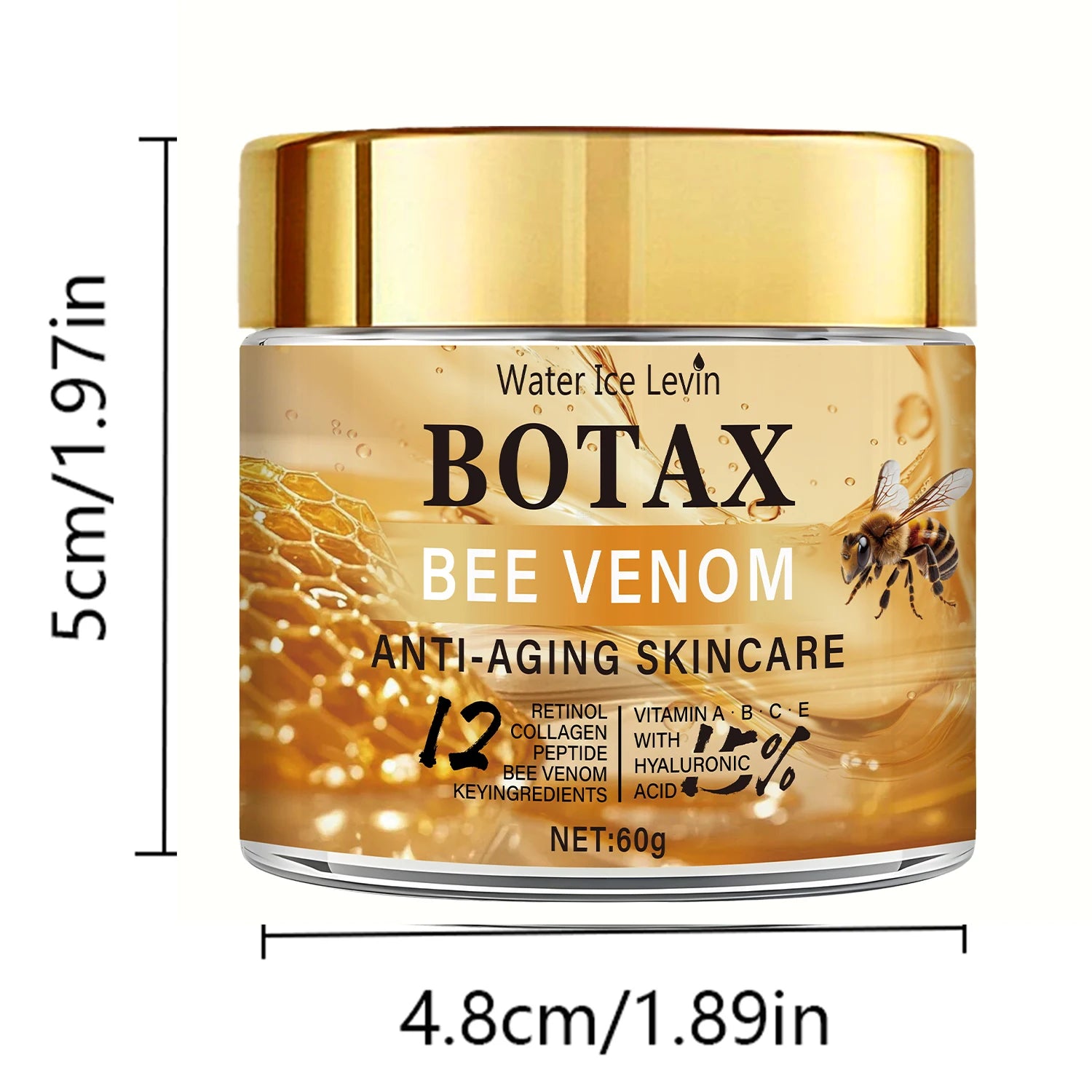 "Botax" Bee Venom Cream - Deep Wrinkle Treatment, Skin Rejuvenation & Firming Action with Collagen Water Ice Levin. 60g. (Copy)