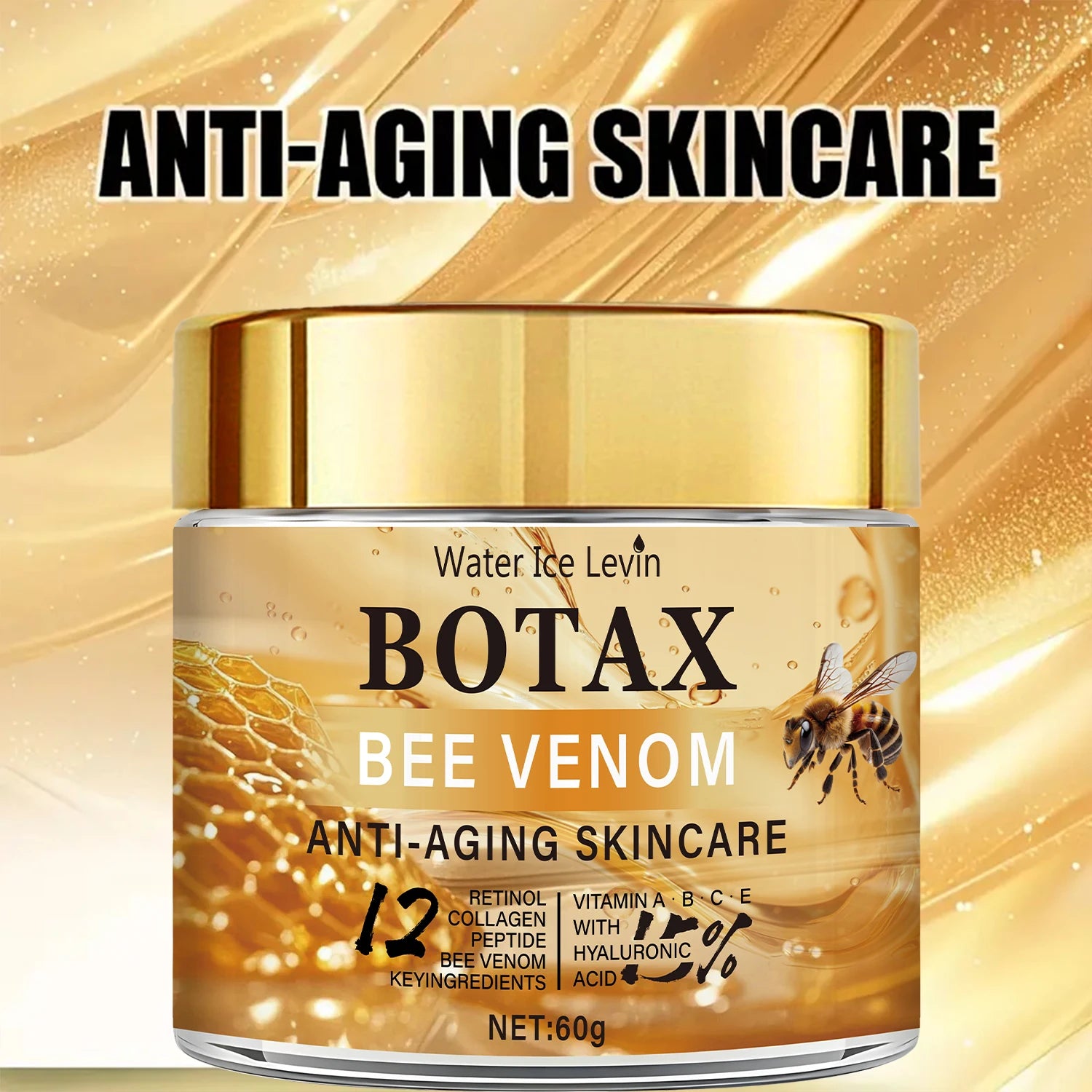 "Botax" Bee Venom Cream - Deep Wrinkle Treatment, Skin Rejuvenation & Firming Action with Collagen Water Ice Levin. 60g. (Copy)