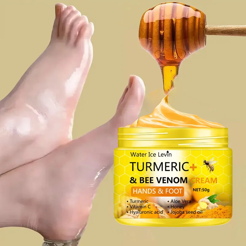 Turmeric Bee Venom Anti-Drying Crack Foot Cream Hand Cracked Repair Skin Removal Care Cream Dead Feet Hand Skin 50g (Copy 2)